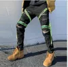 Herenbroeken nieuwe rechte jeans mannen Jean Spring Summer Jeans Masculina vernietigde mager slanke streetwear magere cacual denim broek broek J240409