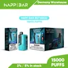 Happ Bar Two -läge Regular eller Boost Mode 15000 Puffs WAFE Justerbar Power Max 30W Vape Bar Vaporizer Smaksatt E Cigarett