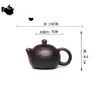 Théière chinoise artisanale à la main, pot en argile violette, œuf violet baimu, salle élégante, liuxiang xishi pot, buvant, 300 ml