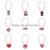 Andra drycker Nya valentiner Day Love Charm -tillbehör för 40oz kopp och enkel modern tumlare med handtag Sile Key Chain Drop Deliv Otmxh