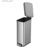 Bacs à déchets 7.9 ALLON SLIM TRASH CAN CONSTEMBLE ACIER STEP CUISINE COLIDE COUPIE CANSE 16.30 X 9.10 X 23,00 pouces L49