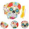 Decorazione per feste latte decorazione a tema messicano Ghost Head Day of Dead Banner Paper Bunting