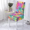 Stol täcker geometriskt trycktäcke matsal elastiska slipcovers spandex stretch kök säte antidirty avtagbar