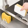 Kitchen Storage Sponges Holder Rack Stainless Steel Adhesive Sink Drying Wall Organizer Hook