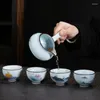 Filiżanki spodki 4pcs/40 ml retro porcelanowa herbata Puchar