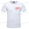 Heren T-shirts Brand Mens T-shirt Zomerprint Heren Casual losse katoenen sport T-shirt Strt Hip Hop-paar Printing White T-shirt T240411