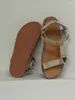 Sandaler Summer Men Hook Loop Flats Beach Male Cowhide äkta läderskor Öppen tå Weave Vintage Casualiator