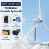 Éolienne de 3KW 3000W 24V 48V 96V avec MPPT / Contrôleur de charge Windmill Yacht Farm Small Wind Generator Home Use Energy