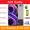 6.5 '' Oppo Realme 8 5G LCDディスプレイ10タッチスクリーンデジタイザーアセンブリRealMe8 5G RMX3241ディスプレイ修理部品