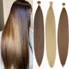 XINRAN Bone Straight Hair Extensions Ombre Blonde Hair Bundles Super Long Hair Synthetic 24 30 36 Inch Straight Hair Full to End
