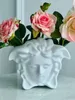 Nordic Human Face Resin Vase Medusa Bloemarrangement Bloemvaas Moderne Luxe Gedroogd Flower Vase Office Home Interieur Decor 240329