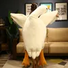 50-130cm White Goose Toy Stuffed Lifelike Big Wings Duck Hug Massage Throw Pillow Boyfriend Cushion For Girl 240411