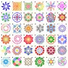 Stencils 36pcs/set 90*90mm mandala geschilderde sjabloon Diy Craft Layering Stencills Spray Print Stone Inkjet Painting Creative Decoration