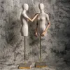 Damesstofomslag Volledige vrouwelijke stoffen mannequin, metalen acrylbasis, trouwdisplay, verstelbaar rek, 4style, C010