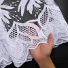 SJD LACE White French Mesh Lace Fabric med paljetter 2024 Afrikanska franska nätnät för kvinnor för kvinnors partiklänningar A3117