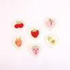 10pcs mignon mini mesh creux amour Patches de fruits en dentelle en tissu de lacerie couches de coton diy