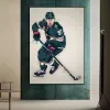 Ice Hockey Atleet Portraits Poster Sport Canvas Print Painting Painting Home Wall Art Decor Decor voor gym woonkamer slaapkamer kinderen cadeau