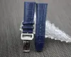 Lederen horlogebanden Blue Watch Band met springbar voor IWC 4217838