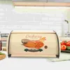 Storage Bottles Bread Container Metal Bin Kitchen Countertop Food Box Household Holder Breadbox Organizer