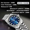 Нарученные часы dd38mm cardison Sapphire Glass Diamond Mens Японский Miyota-8285 Movt Mens Механический автоматический плавание часов