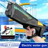Sable Player Water Fun 2024 Electric Automatic Water Storage Gun Porable Enfants Summer Bage Outdoor Fight Fantasy Toys for Boys Kids Game L47