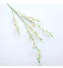Fleurs décoratives 5 tas / lot dansant orchidée longue branche de la soie de soie de mariage artificiel table de table de maison de table de maison blanc flres jaune blanc