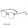 サングラスフレーム53mm純粋なチタン眼鏡フレームメンスクエアアイウェア男性クラシックフル光学処方メガネ18309
