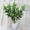 Decorative Flowers Olive Branch Flower For Balcony Silk Fruit Dried Leaves Plants 1pc Fake Greenery Artificial Simulation Plant