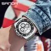 Wristwatches Sanda Brand 5306 Arrival For Men Full Stainless Steel Strap Japanese Quartz Movement Waterproof Chronograph Business Watches