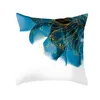 45x45cm bläck blå geometrisk abstrakt tryckning polyester kast kudde täcke hem vardagsrum soffa dekoration