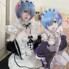 Anime RAM REM Lolita Maid Cosplay Costumes Vestido Re: Zero Kara Hajimeru ISEKAI Seikatsu Halloween kostiumy dla kobiet loli sukienka