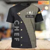Küchenchef Harajuku Druck T-Shirt für Männer lustige Uniform übergroß