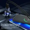 Toocki 45W USB -billaddare Typ C Snabbladdning Auto Mobiltelefonladdare Adapter för iPhone Samsung Huawei PD AFC SCP QC 3.0