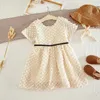 Flickans klänningar 2020 Ny sommarflickor klänning koreanska eleganta kostymer prinsessa födelsedagsfest klänning småbarn barnbarn barnflickor kläder