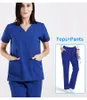 Women Workwear Peeling Sets Tops untere medizinische Uniformanzüge Kurzarm Dentalklinik Tiergeschäft Arzt Krankenschwestern Kleidung Kleidung