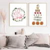 メリークリスマスポスターとプリントウォールアートキャンバスペインティングノルディッククリスマスツリー引用壁写真冬のリビングルームの家の装飾