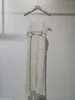 Casual Dresses 2024 Women's Fashion Sleeveless Tube Top Pleated Print Suspender Dress 0117