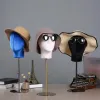 Modèle de tête de mannequin avec manne de base en métal pour casque pour les écouteurs à la maison