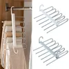 Hangers Wardrobe Organization Tool Stainless Steel Folding Trouser Rack With Capacity Anti-slip Design For Closet Of Jeans