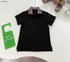 Nuova polo per bambini Design minimalista Maglietta per bambini T-shirt per neonati 100-150 Summer Boy Short Short Cotton Girl Bass Tees 24pril