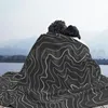 Coperte topografia coperta per divano letto geografia per viaggi semplici mappe di terreno scuro contorno moderno moderno