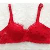 BRAS Kvinnor Sexig spetsbh fast färg trådlös Push -broderi Flower Deep V Neck Lingerie Kvinnliga underkläder Kvinnors intimat