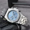 AP pols horloges Men nieuwe heren kijken zes naalden All Dial Work Quartz Sapphire Watch Hoogwaardige Designer Luxurymerk Chronograph Clock Band Fashion A019