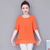 Women's Blouses Shirts Women Blouses Solid 2020 Summer New Short- Sleeve V-Neck Lace up Shirt Female Chiffon Womens Plus Size Tops Slim Clothing NS4544 240411