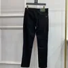 Primavera/estate Elegante marca di moda europea di fascia alta Europea artigianato pesante Lavato Elastico elastico slim fit gambe jeans