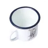 Muggar 4pc/packge sublimering tom mugg anpassad design enamal tryck logotyp diy cmug mjölk