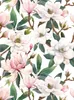 Waterpaper floreale vintage Waterpaper Watercolor Magnolia Flower Adesivo Paperino da parete preparato per arredamento per camera da letto dell'armadio