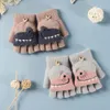 Hiver Enfants en peluche bébé garçons filles gants gants épais mittens tricotés chauds mignons pour 5-12 ans