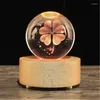 Dekorativa figurer Julklapp Snow Globe Crystal Ball Music Box Träbluetooth högtalare