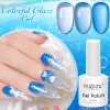 Jelly Glass Gel Nail Polish 7.5ML Transparent Colorful Glaze Gel Polish Manicure Soak Off UV Gel Semi-Permanent Nail Art Varnish